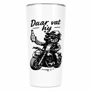 Daar vat hy